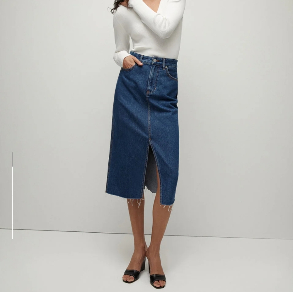 Veronica Beard Victoria Denim Skirt